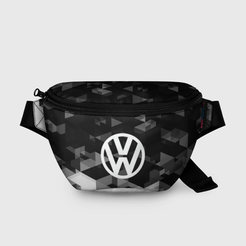 Поясная сумка 3D с принтом Volkswagen sport geometry, вид спереди #2