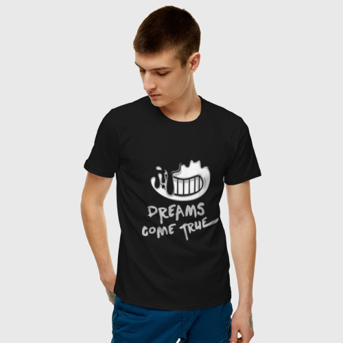 Мужская футболка с принтом Bendy and the Ink Machine (Dreams come True), фото на моделе #1