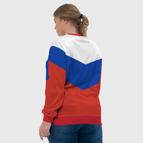 Женский свитшот 3D с принтом Россия, вид сзади #2