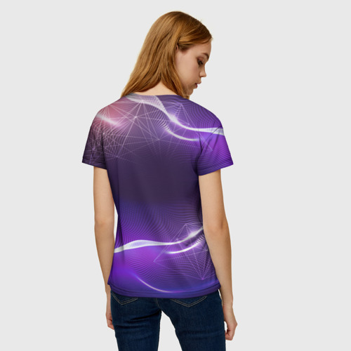 Женская 3D футболка с принтом Ольга Бузова, вид сзади #2