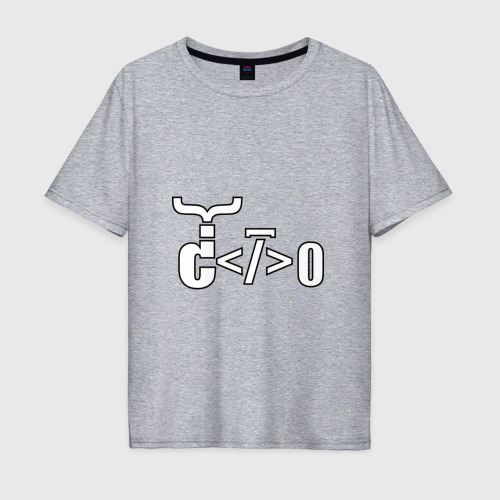 Мужская футболка хлопок Oversize с принтом Велосипед программиста, вид спереди #2