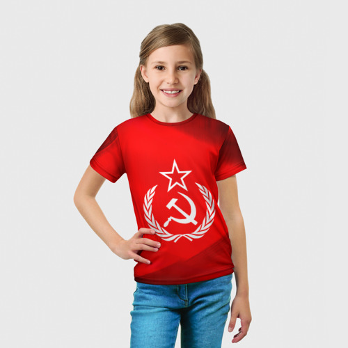 Детская футболка 3D с принтом СССР, вид сбоку #3