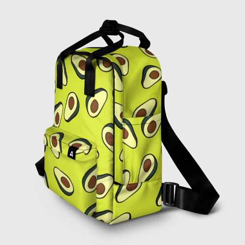 Женский рюкзак 3D с принтом Авокадо, фото на моделе #1
