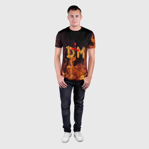 Мужская футболка 3D Slim с принтом Depeche Mode, вид сбоку #3