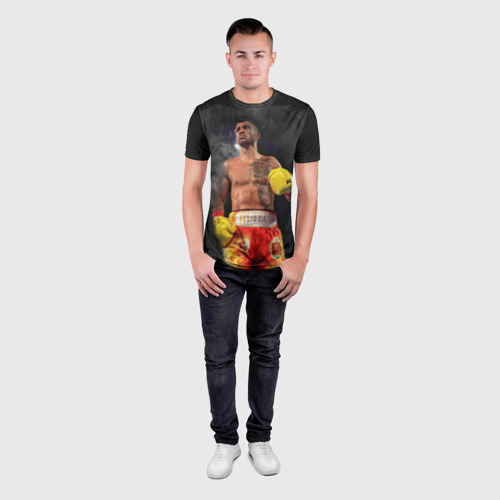 Мужская футболка 3D Slim с принтом Vasyl Lomachenko2, вид сбоку #3