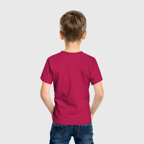 Детская футболка хлопок с принтом Модный гусь, вид сзади #2