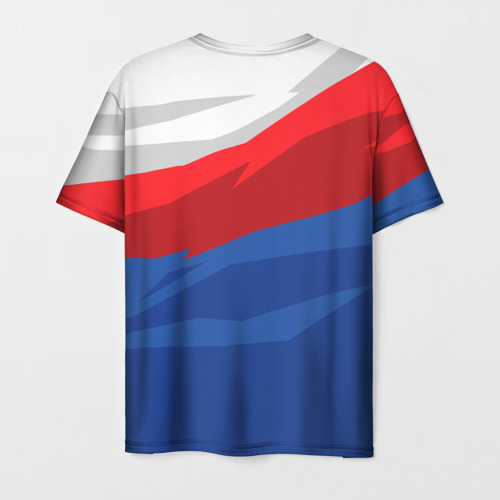 Мужская футболка 3D с принтом Российский медведь, вид сзади #1