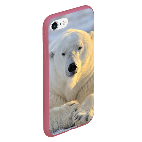 Чехол для iPhone 7/8 матовый с принтом Медведь, вид сбоку #3