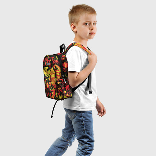 Детский рюкзак 3D с принтом Орнамент - Россия, вид сзади #1