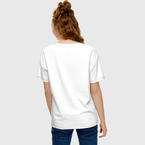 Женская футболка oversize с принтом Панда, вид сзади #2