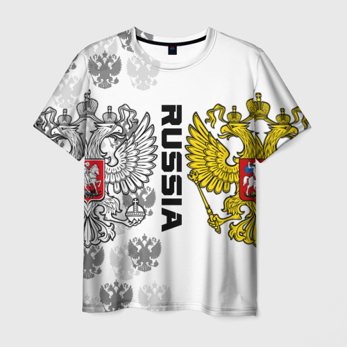 Мужская футболка 3D с принтом Russia, вид спереди #2