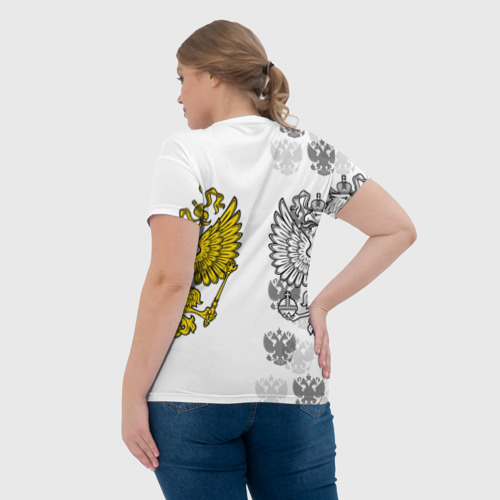 Женская футболка 3D с принтом Russia, вид сзади #2
