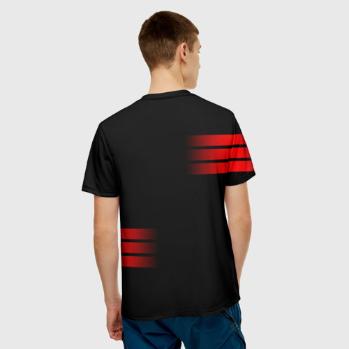 Мужская 3D футболка с принтом СССР, вид сзади #2