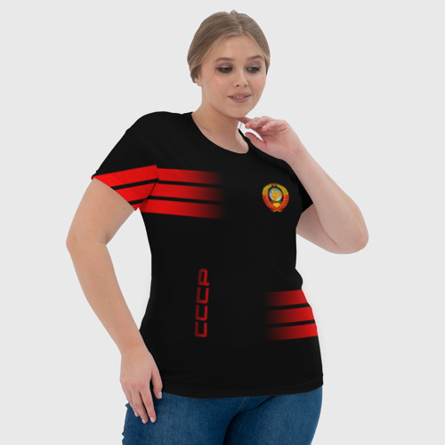 Женская футболка 3D с принтом СССР, фото #4