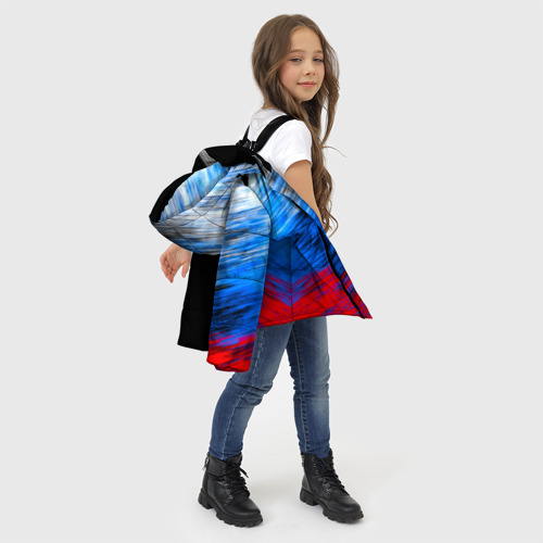 Зимняя куртка для девочек 3D с принтом Волейбол, фото #4