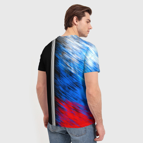 Мужская 3D футболка с принтом Волейбол, вид сзади #2