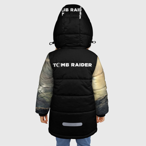 Зимняя куртка для девочек 3D с принтом Tomb Raider, вид сзади #2
