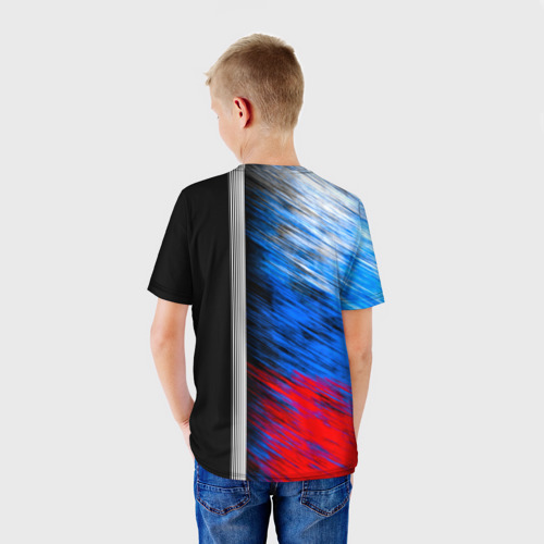 Детская 3D футболка с принтом Кикбоксинг, вид сзади #2