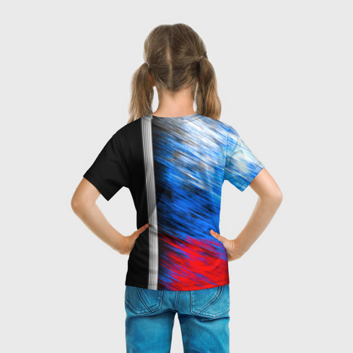 Детская 3D футболка с принтом Кикбоксинг, вид сзади #2