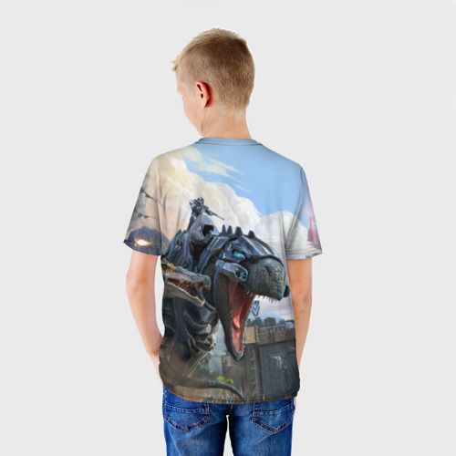 Детская футболка 3D с принтом Ark Survival Evolved, вид сзади #2