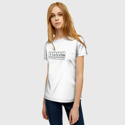 Женская футболка 3D с принтом Sarcasm, фото на моделе #1