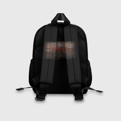 Детский рюкзак 3D с принтом Утиный вандализм, вид сзади #2