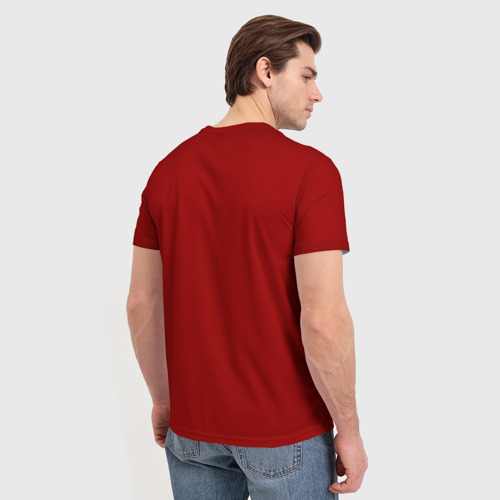 Мужская футболка 3D с принтом Герб СССР, вид сзади #2