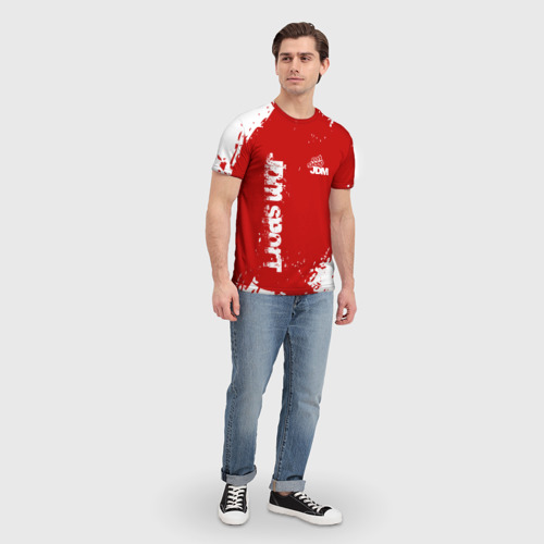 Мужская футболка 3D с принтом JDM SPORT, вид сбоку #3