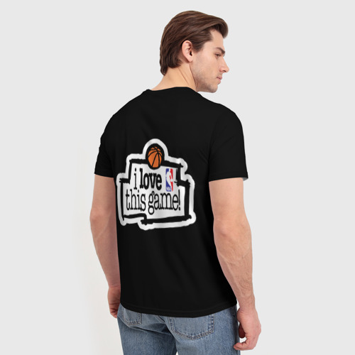 Мужская 3D футболка с принтом NBA I love this game, вид сзади #2