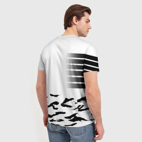 Мужская футболка 3D с принтом Россия, вид сзади #2