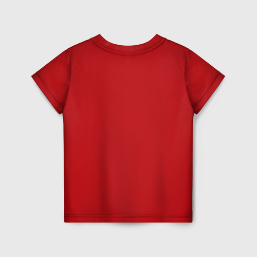 Детская футболка 3D с принтом Красная машина, вид сзади #1
