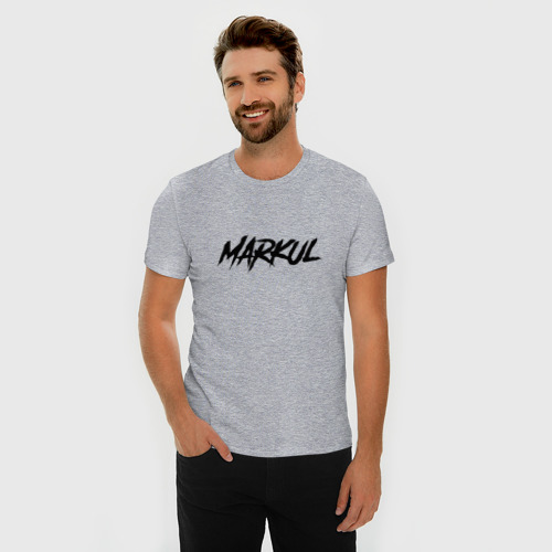 Мужская футболка премиум с принтом Markul, фото на моделе #1