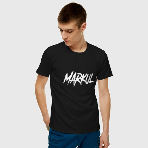 Мужская футболка с принтом Markul, Маркул, фото на моделе #1