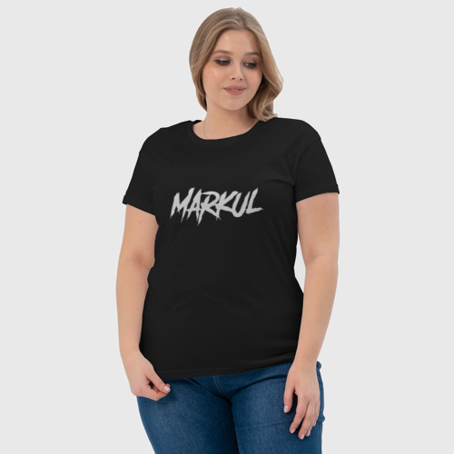 Женская футболка хлопок с принтом Markul, Маркул, фото #4
