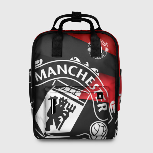 Женский рюкзак 3D с принтом Манчестер новый, вид спереди #2