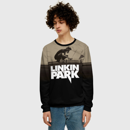 Мужской свитшот 3D с принтом Linkin Park Meteora, фото на моделе #1