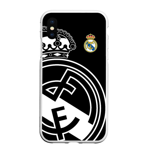 Чехол для iPhone XS Max матовый с принтом Real Madrid Exclusive, вид спереди #2