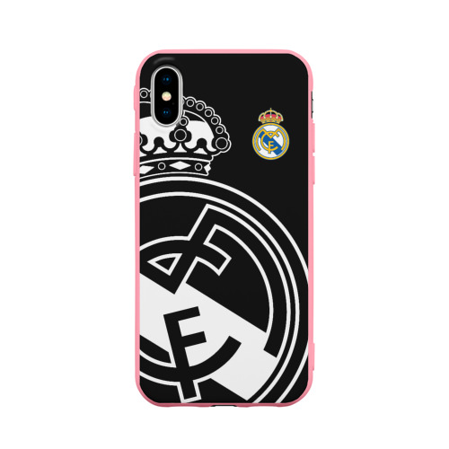 Чехол для iPhone X матовый с принтом Real Madrid Exclusive, вид спереди #2