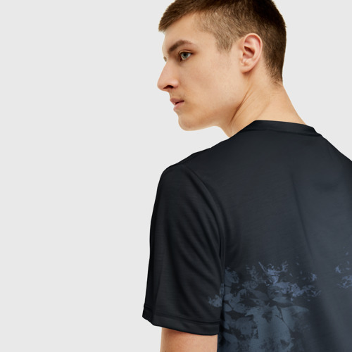Мужская 3D футболка с принтом Drake in jungle, вид сзади #2