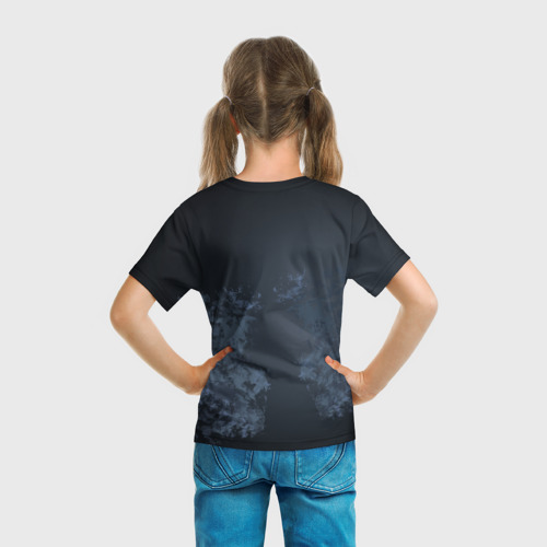Детская 3D футболка с принтом Drake in jungle, вид сзади #2