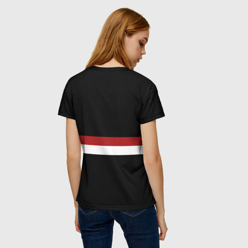 Женская футболка 3D с принтом ФК Милан, вид сзади #2