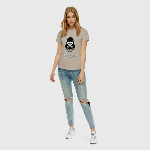 Женская футболка хлопок с принтом Kunteynir, вид сбоку #3