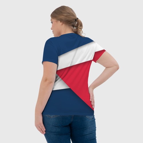 Женская футболка 3D с принтом Кэпиталз, вид сзади #2