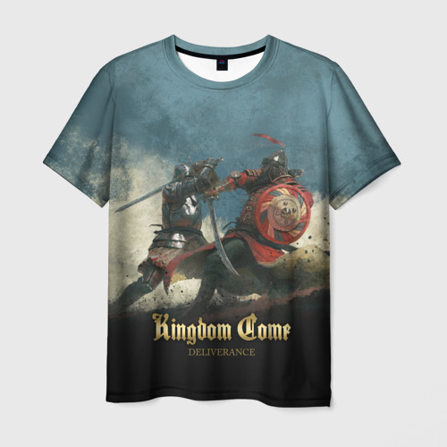 Мужская футболка 3D с принтом Kingdom fight, вид спереди #2