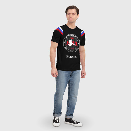 Мужская футболка 3D с принтом MMA  (Mixed Martial Arts), вид сбоку #3