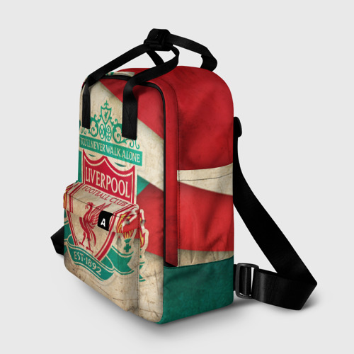Женский рюкзак 3D с принтом Ливерпуль олд, фото на моделе #1