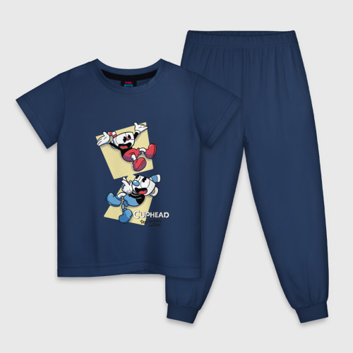 Детская пижама хлопок с принтом Cuphead 2, вид спереди #2