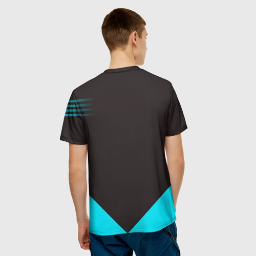 Мужская 3D футболка с принтом Volleyball, вид сзади #2