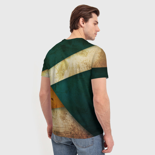 Мужская 3D футболка с принтом Сан Хосе Олд, вид сзади #2