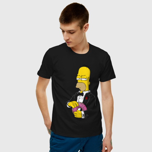 Мужская футболка с принтом Дон Гомер, фото на моделе #1